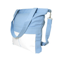 Canvas bag with pockets - blue