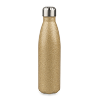 Steel Bowling Bottle 500ml gold glitter
