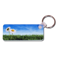 Rectangle polymer key ring (double-sided) Unisub (5525)