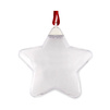 Plastic bauble for a star-shaped photo - silver stopper (set of 24 pcs)