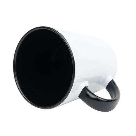 White Latte mug small - inner and ear black carton 36 pcs