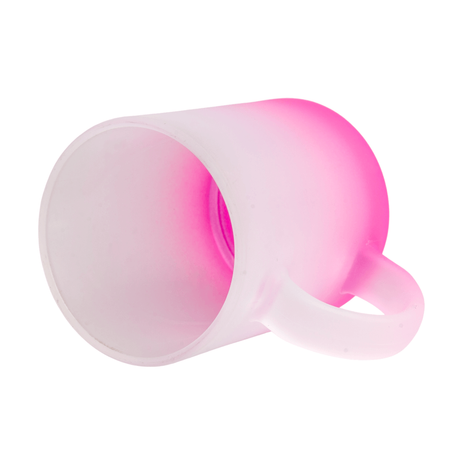 Kubek szklany szroniony gradient różowy karton 36 szt.