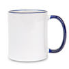 Mug white - handle navy blue