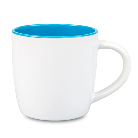 Boston mug for sublimation white - insid light blue
