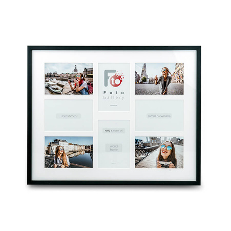 Ramka drewniana do kilku zdjęć  - Fotogaleria BLACK 40X50