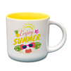 White mug 400 ml wide - inner yellow