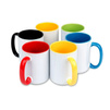 White mug 440 ml Combo - handle and inner light blue carton 36 pcs.