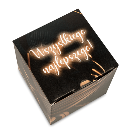 Decorative packaging for cups with a window - Dark pattern