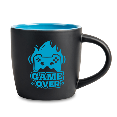 Boston mug for engraving matte black - inner light blue carton 36 pcs.