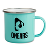 Steel mug - enamel 300 ml, light turquoise