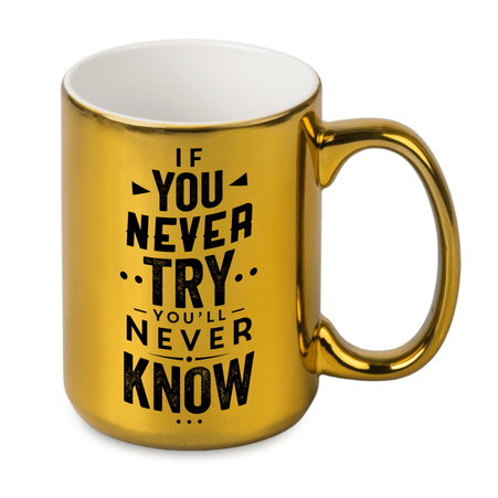 Mug 440 ml gold metallic glossy carton 36 pcs.