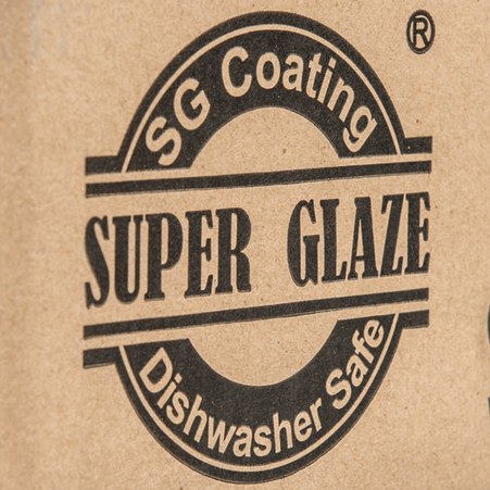 Combo SuperGlaze white mug - chestnut handle and inside