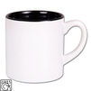 Mini white mug - inner black with cardboard set of 24 pcs.