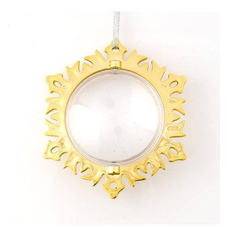 Plastic ornament for a photo snowflake - gold (set of 24 pcs)