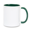 Combo white mug - green inside and handle - half pallet 432 pcs.