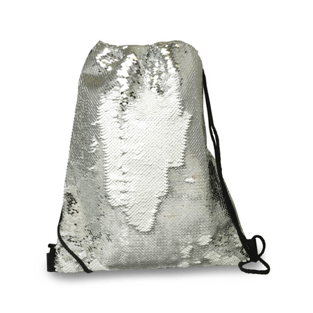 Backpack-bag with sequins - silver