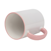 Mug white - handle pink carton 36 pcs.