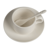 Cup with saucer and spoon (set of 6 pcs.) 150 ml