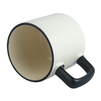 330 ml Cream mug matte black handle and rim