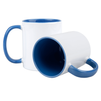 Combo SuperGlaze white mug - handle and inner blue Cambridge half pallet 432 pcs.