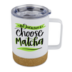 Steel mug 360 ml with handle, cork bottom