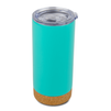 Steel thermobottle 500 ml with cork bottom green