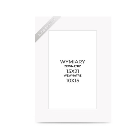 Passive-partout frame 15/21 rectangle - white