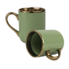 Elegant mug handle and rim gold - green half pallet 360 pcs.