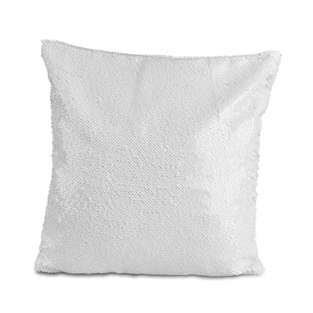 Poszewka z cekinami - biały/biały - wyprzedaż !