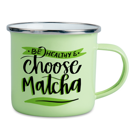 Steel mug - enamel 300 ml, light green