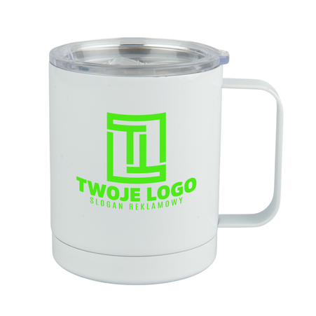 Steel mug 330 ml light color white
