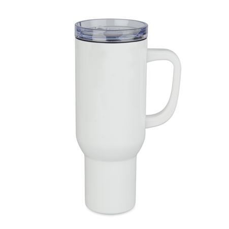 Trek 1200 ml steel mug with handle white