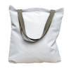 Shoulder bag white 38x40 cm - khaki handle