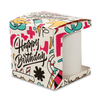Decorative packaging for cups with a window - Birthday pattern