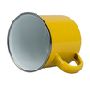 Steel mug - enameled 300 ml, yellow carton 48 pcs.