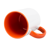 Combo SuperGlaze white mug - handle and inside orange