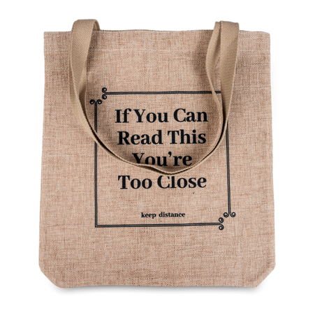 Linen shoulder bag 33.5x38 cm - dark beige