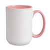 White mug 440 ml Combo - handle and inner pink carton 36 pcs.