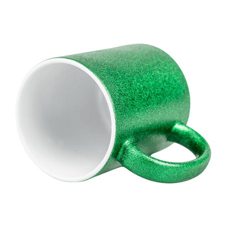 Glitter mug green carton 36 pcs.