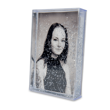 Water frame 10x15 - silver glitter
