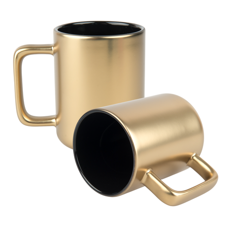 Mug 360 ml matte gold inner black carton 36 pcs.