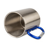 Steel mug 300 ml - blue carabiner