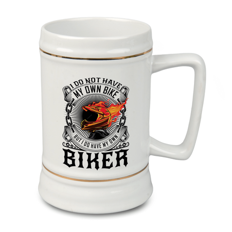 White mug 600 ml square handle