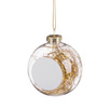 Christmas tree bauble gold thread - 80 mm for sublimation