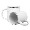 White mug - silver rim