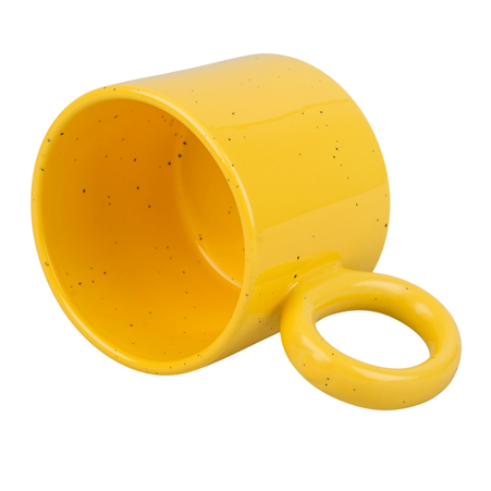 Kubek Ravenna 400 ml nakrapiany żółty karton 36 szt