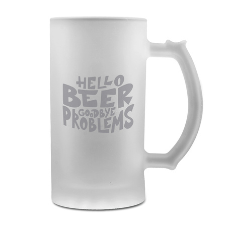 Glass tankard - frosted