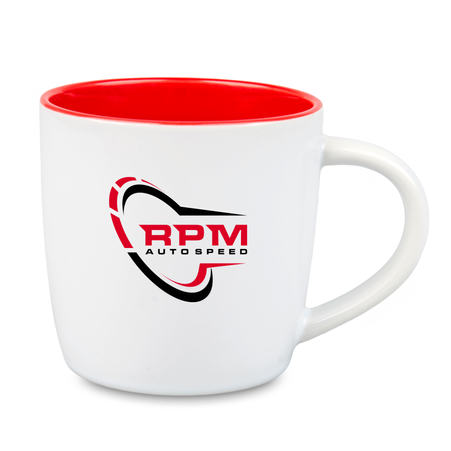 Boston mug for sublimation white - inside red