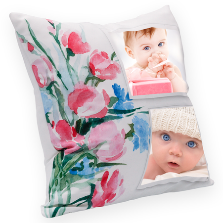 Photo soft cover - pattern Watercolor flowers