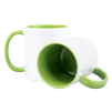 Combo white mug - light green inside and handle